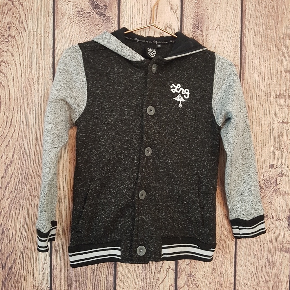 LNG boys school style jacket black Gray Size M